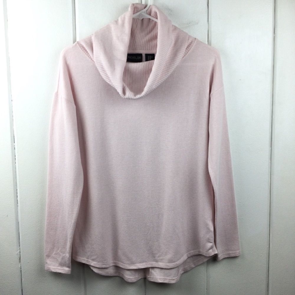 Rachel Zoe Pink Sweater,  Pastel Pink Cowl Neck Top, Size - XS‎